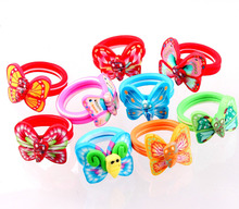 QianBei Wholesale New Childrens 20pcs Lot Mix Colour Butterfly Baby Child Girl Party Polymer Clay Finger Rings HOT 2024 - buy cheap