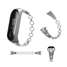 AKGLEADER-Correa de Metal para Xiaomi Mi 3, pulsera de cristal con diamantes, pulsera de mujer 2024 - compra barato