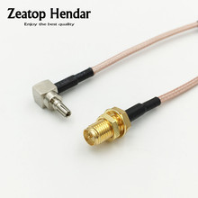 1Pcs RG316 Cable CRC9 Male Plug Right Angle to PR-SMA Female Bulkhead Jack Coax Pigtail Connector 10CM 15CM 20CM 30CM 50CM 1M 2M 2024 - buy cheap