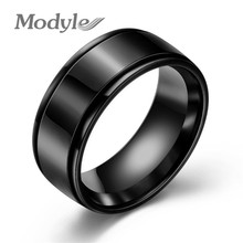 Mostyle новые брендовые Простые Свадебные кольца из нержавеющей стали черного/серебристого цвета/золотого цвета для мужчин и женщин, модные ювелирные изделия, оптовая продажа 2024 - купить недорого