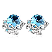 New Style Crystals from Swarovski Fashion Bow Stud Earrings For Women High Quality Party Wedding Charm Jewelry Antiallergic 2024 - buy cheap