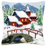 Hot Cross-stitch Cushion Kit Diy Chunky Pillowcase  CX0682 100% Acrylic Yarn Embroidery Kits Color  Tapestry pillow 2024 - buy cheap