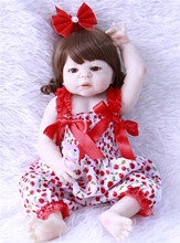 Npkcolección 55CM de silicona suave muñecas Reborn Baby realista muñeca Reborn Full Vinyl Boneca Bebes Reborn muñeca para niñas 2024 - compra barato