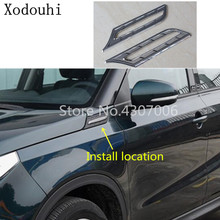 Car Head Side Fog Light Cornering Lamp Frame Stick ABS Chrome Cover Trim Panel Outlet 2pcs For Suzuki Vitara 2016 2017 2018 2019 2024 - buy cheap