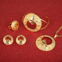 Big Wedding Eritrean Bride Jewelry Sets Necklace Earring Pendant Bangle Ring Eritrea Africa Kenya Ethiopian Jewelry Set 2024 - buy cheap