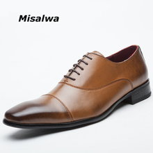 Misalwa-zapatos de oficina clásicos para hombre, calzado de cuero Oxford para vestido Formal, entrevista de trabajo, 2019 2024 - compra barato