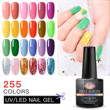 MEET ACROSS Pure Gel Varnish Color Hybrid Gel Polish Manicure for Nails Design Shining Lucky Yellow Green Colors UV Nail Polish 2024 - buy cheap