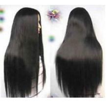 YU YING Black Long Straight Fashion Cosplay Wig New Cos Wig Hair free shipping 2024 - buy cheap