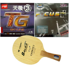 Pro Table Tennis PingPong Combo Racket: Galaxy YINHE T-11+ with RITC729 FOCUS3  and DHS Skyline-TG3 2024 - buy cheap