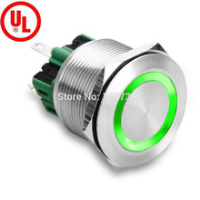 25mm Momentary 1no1nc Metal Switch with Stainless Steel Push Buttons LED Light 5A 250VAC + Waterproof +UL 2024 - buy cheap