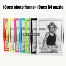One Set for Shipping (Jigsaw Frame with Bracket DIY Thermal  Photo10PCS A4 Blank Transfer Puzzle) 2024 - buy cheap