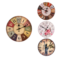 Artistic Silent Retro Wall Clock 30cm Round Silent Wall Clocks Watches Vintage European Antique Home Decor Wall Clock Gift 2024 - buy cheap