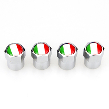 Logotipo da bandeira italiana 4 x, capa de válvula de pneu, roda de metal, acessórios de decoração para fiat 500 abarth 500x 5000l panda 2024 - compre barato