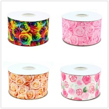 25 38mm flower ribbon 10 yards gift wrapping handmade materials Grosgrain ribbons 2024 - buy cheap