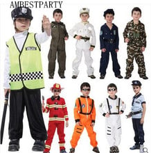 2017 Halloween Costumes Children Circus Clown Costume Naughty Harlequin Fancy Cosplay Clothing Kids Police uniforms AMBESTPARTY 2024 - buy cheap