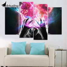 XA1680B-pintura en lienzo para decoración de pared del hogar, Póster Artístico con diseño de llamas, energía y cerebro, 4 piezas, envío gratis 2024 - compra barato