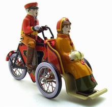 Vintage Retro Human tricycle Tin toys Classic Clockwork Wind Up tricycle Tin Toy For Adult Kids Collectible Gift 2024 - buy cheap