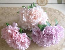Wedding Bouquet Silk Roses Peonies Artificial Flower Pink White Bridal Bridesmaid Bouquet for Marriage Wedding Accessories 2024 - buy cheap