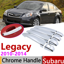 Para Subaru Legacy BM BR 2010 ~ 2014 Chrome Exterior Maçaneta Da Porta Acessórios Do Carro Tampa Adesivos Aparar Conjunto de 4 porta 2011 2012 2013 2024 - compre barato