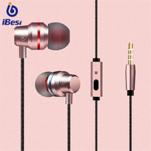 IBESI B5 3.5mm Jack Earphone In-ear Stereo Headphones Wired Earbuds Headset with Mic For iPhone HUAWEI Xiaomi Samsung MP3/MP4 2024 - buy cheap