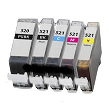 5 Ink Cartridges for Canon Pixma MP540 MP550 MP560 MP620 non-OEM 520/521 2024 - buy cheap