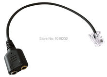 Adaptador de fone de ouvido wireless de 10 pol, adaptador pc com conector de fone de ouvido duplo de 3.5mm para rj9/rj10/rj22 rj 2024 - compre barato