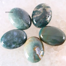 18x25MM&15x20MM CAB Cabochon 5Pcs Oval Natural Stone Bead For Making Necklace Bracelet Earrings Green Indian Onyx K576 2024 - buy cheap