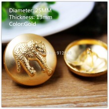 15418178 ,10 peças, 25mm botões de metal leopardo dourado clássico fashion, materiais para artesanato faça você mesmo, acessórios de vestuário 2024 - compre barato