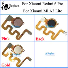 For Xiaomi Redmi 6 pro / for Xiaomi Mi A2  Version Fingerprint Scanner Touch Sensor ID Home Button Return Assembly Flex Cable 2024 - buy cheap