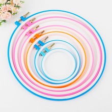 1pc Random Colors Cross-Stitch Tool Plastics Round Embroidered Frame Sewing Hoop Ring Home Decoration Accessories 2024 - buy cheap