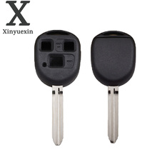 Xinyuexin Replacement 3 Buttons Remote Car Key Cover Shell Fit for TOYOTA Yaris Land Cruiser Camry With Toy43 Blade 2024 - buy cheap