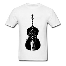 Camiseta con estampado de guitarra para hombre, camisa masculina con diseño de guitarra, mariposa, melodía, música de amor, a la moda, para Club 2024 - compra barato