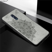 For Cover OPPO Reno Case 3D Printed Weave Pattern Phone Back Case For OPPO Reno TPU Frame Cloth Fabric Cover for OPPO Reno Coque 2024 - buy cheap