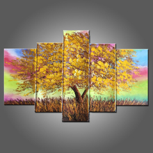 Hand Painted Canvas Painting Landscape Oil Paintings Home Decor Hang Pictures For Living Room Rainbow Tree View Wall Art Picture 2024 - buy cheap