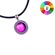 Mojo Classic Sun Punk Style Round Mood Color Changing Leather Necklace for Fashion Women  Jewelry  MJ-SNK004 2024 - buy cheap