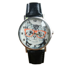 Relógio analógico feminino com pulseira de couro, relógio de pulso de quartzo vogue para mulheres, relógio de presente para mulheres 2024 - compre barato