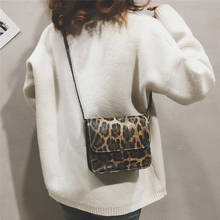 HTNBO Leopard Print Fawn Pendant PU Leather Women Shoulder Crossbody Bags Girls Casual Shell Messenger Bags Bolsa Feminina 2024 - buy cheap