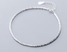 Auténtico Retro REAL para mujer. Pulsera tobillera de cadena estrellada, joyería fina de Plata de Ley 925, GTLS813 2024 - compra barato