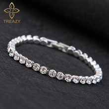 TREAZY New Design High Quality Silver Plated Fashion Charm Shiny Austria Crystal Bracelets & Bangles Women Wedding Accessories 2024 - buy cheap