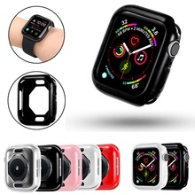 Защитный чехол полый из ТПУ для Apple Watch 7 Series 6 SE 5 4, силиконовый чехол для Iwatch 41 мм 45 мм 40 мм 44 мм, мягкий бампер с рамкой 2024 - купить недорого