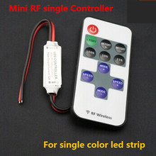 50pcs12A 144W DC5-24V Mini RF LED Controller Single Color With Wireless Remote Control Dimmer for5050 / 3528 Led StripLight 2024 - buy cheap
