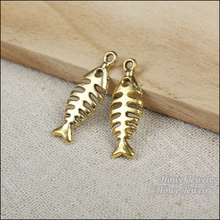 150pcs vintage  fish sea bone  Charms   Antique gold  Pendant  European Style jewelry findings R008 2024 - buy cheap