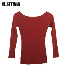 2020 Hot Sale sweater Women Sweater slit neckline Strapless Sweater TT055 2024 - buy cheap