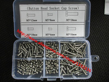 90pcs M5 Serie Button Head Socket Cap Screw Stainless Steel ISO7380 Accessories Kits Bolt M5X6/8/10/12/16/20mm 2024 - buy cheap