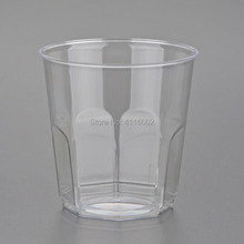 400pcs 200ml Octagonal Disposable Plastic Cup Hard PS Clear Cup Reataurant Hotel Kitchen Drinkware Party Supplies 2024 - buy cheap