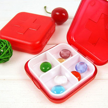 4 Slots Container Red Color Pill Holder Organizer Health Care Vitamin Medicine Storage Case Drug Pill Box Waterproof JLRD 2018 2024 - buy cheap