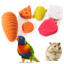 6pcs Pet Toy Food Cheese Corn Carrot Shaped Parrot Rabbit Hamster Chew Bite Toys Guinea Pig Tooth Cleaning Toys 2024 - buy cheap