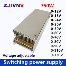 750W switching power supply adjustable output 0-12v 15v 27v 24v 36v 48v 50v 60v 72v 80v 110v 130V  INPUT AC220V TO DC 110V SMPS 2024 - buy cheap