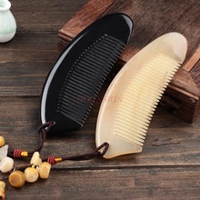 Horn Comb Genuine Natural Pure Combs Children Home Long Hair Loss Portable Hairbrush Hairdressing Supplies For Female Gift Sale 2024 - buy cheap