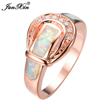 JunXin Belt New Fashion Women Geometric Opal Rings 10KT Yellow Gold Filled Ring Jewelry Anelli Donna RP0019 2024 - buy cheap